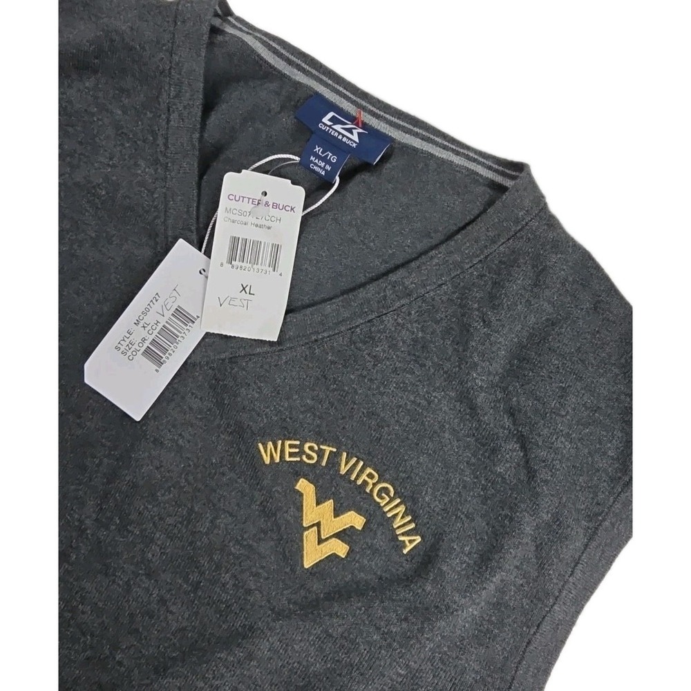 Cutter‎ & Buck Men's Lakemont Sweater Vest XL WEST VIRGINIA LOGO NWT